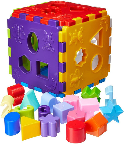 Imagem 9 de 9 de Kit 2 Brinquedos Educativos Infantil Encaixar Cubo + Girafa