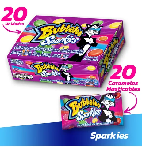 Caramelos Masticables Bubbaloo Sparkies Display X20 Uds.