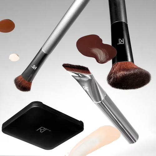 Real Techniques Chrome Era It's Giving Base Makeup Brush Set