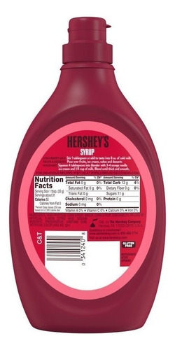 Hershey's Jarabe Sabor Fresa 650ml.