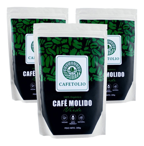 3 Café Verde Cafetto 350g Molid - g a $440