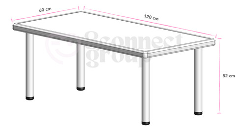 Mesa Infantil Rectangular De Plástico Con 6 Sillas Tiffany