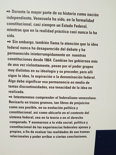 El Federalismo En La Constitución Y Experiencia Venezolana