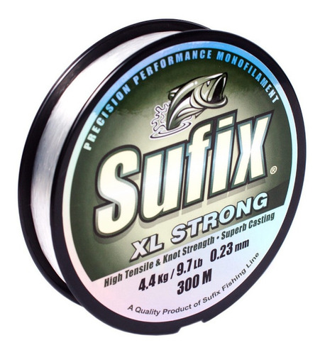 Sufix Linea Xl Strong 16.9 Lbs/ 330 Yds., Dia. .30 Mm, Clear