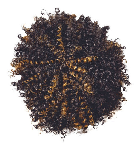 Aplique Coque Afro Puff Fibra Sintética P10 Cor #F4/30