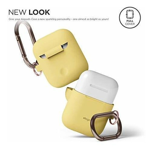 Funda Para AirPods De Silicona Flexible En Color Amarillo