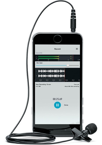 Mvl/a Shure Micrófono De Solapa Para Grabación Digital Movil