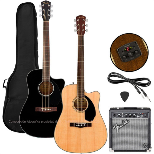 Pack Fender Guitarra Electroacustica Cd60sce + Amplificador