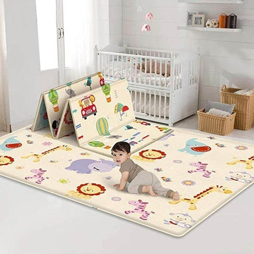 Alfombra De Goma For Niños Juego De Gateo Plegable For Bebés