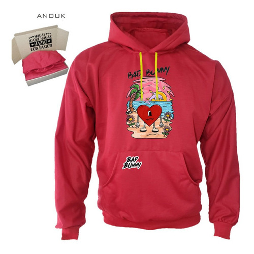 Buzo Hoodie Personalizado Saco Bad Bunny Unisex Estampado R2