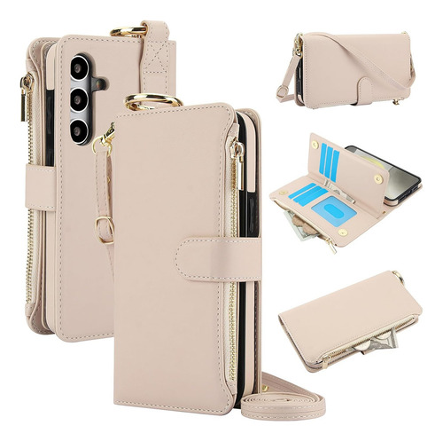 Zya Capa Tipo Carteira Para Samsung Galaxy S24 Fe Com Alça