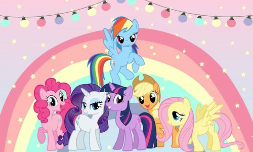 5x3 Ft My Little Pony Party Rainbow Telón De Fondo Baby Show