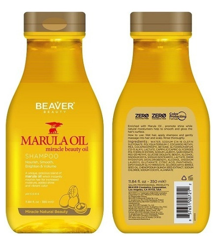 Beaver® Shampoo Marula Hidratante 350ml