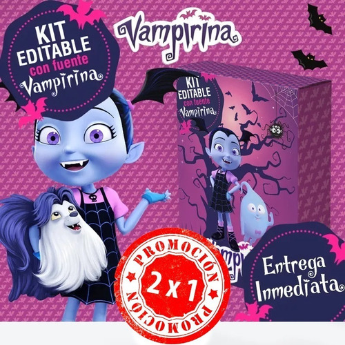 Kit Imprimible Vampirina Candy Bar Promo 2x1
