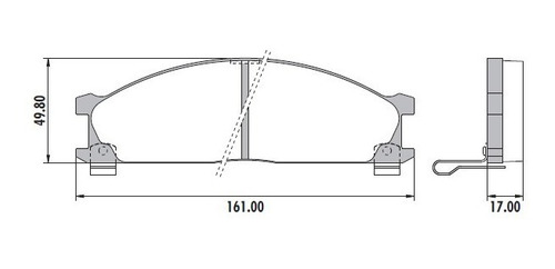 Pastillas De Freno (x4) Delanteras P/ Nissan Frontier