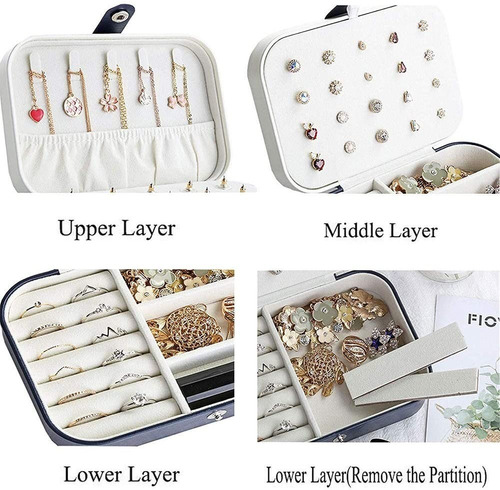 Imagen 6 de 7 de Organizador Joyería Estuche Joyero Aretes Caja De Almacenaje