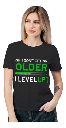 Polera Mujer Level Up Gamer Algodón Orgánico Wiwi