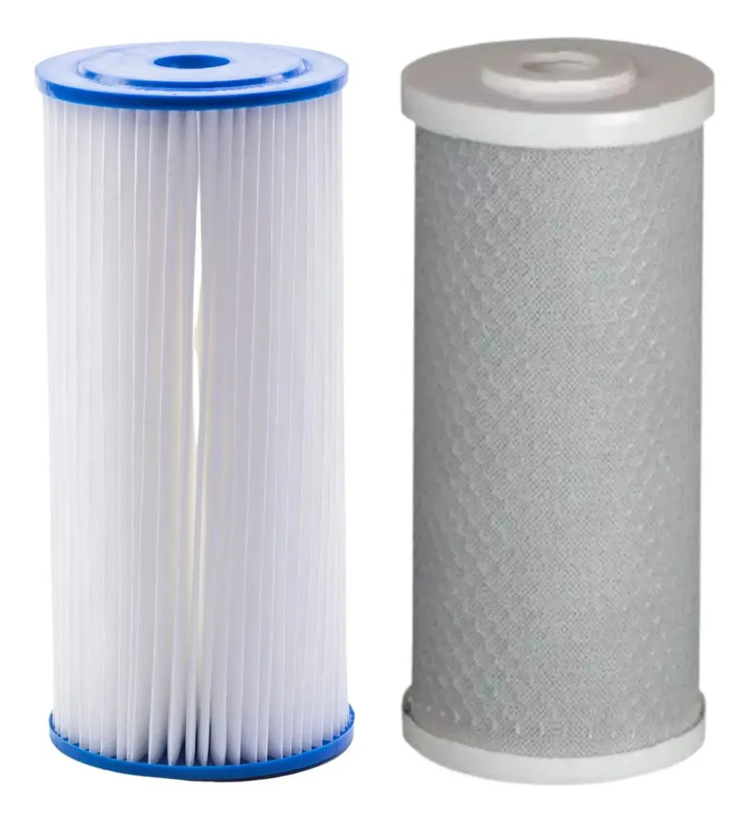 Kit Refil Filtro Big de Carvão e Plissado para Caixa D'água 5 Micra