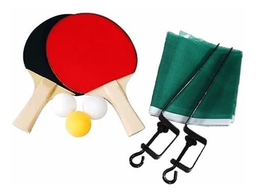 Set Ping Pong Nimatsu Kit 2 Paletas + Red + 3 Pelotas