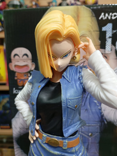 Figura Acción Androide 18 & Krilin Dragón Ball Z 30cm