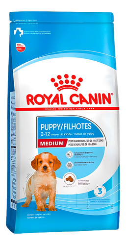 Ração Royal Canin Medium Puppy Filhotes 11kg A 25kg De 15kg