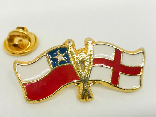 Pin Bandera Inglaterra Y Chile Entrelazadas 