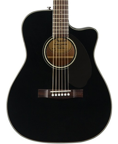 Guitarra E-acústica Fender Cc60-sce Classic Design Negra B Black Diestro Walnut