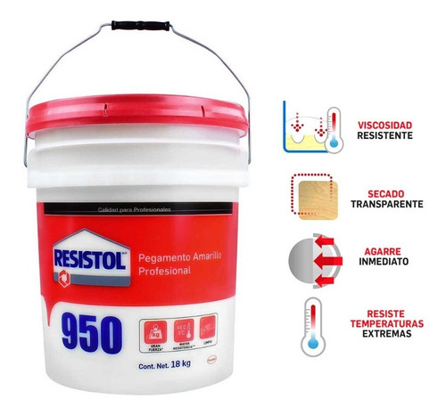 Pegamento Resistol 950 Amarillo Henkel 18 Kg