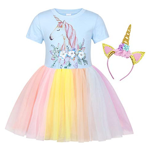Unicornio Tutu Traje Niñas Halloween Princess Dress Up...
