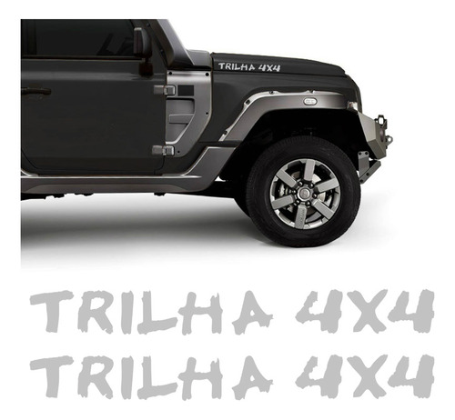 Adesivo Trilha 4x4 Troller T4 2015/2021 Faixa Capô Prata