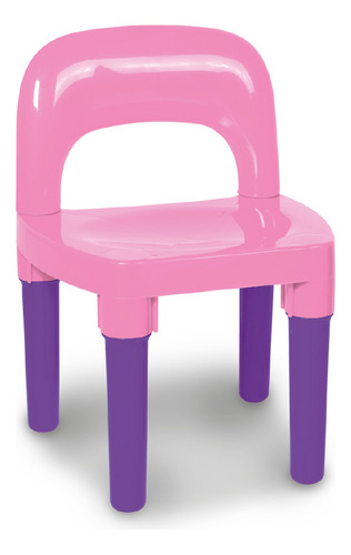 Cadeira Para Mesa Infantil Desmontável Para Atividades Cor Rosa