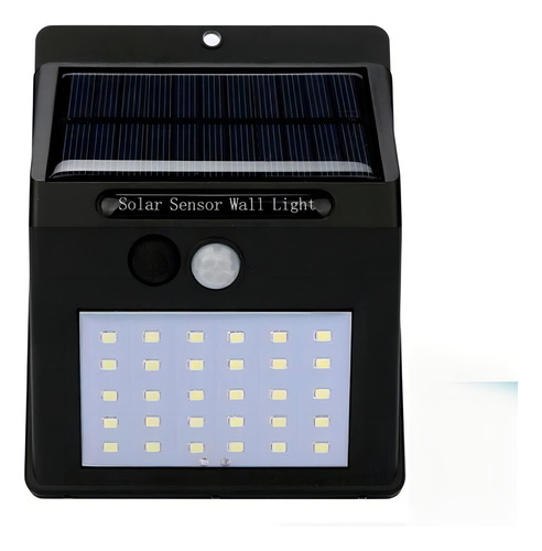 4 lâmpadas solares com sensor de movimento colorido de 30 LEDs Durante a noite, a lâmpada permanece acesa com pouca luz até que o sensor detecte um movimento próximo.