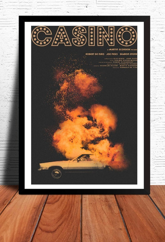 Imagen 1 de 1 de Cuadro Martin Scorsese Casino Marco Negro 33x48cm Fan Arte