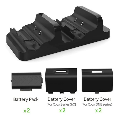 Imagen 5 de 9 de Estación Dock Kit Carga Dual Xbox One S/x + 2 Baterías 800mh