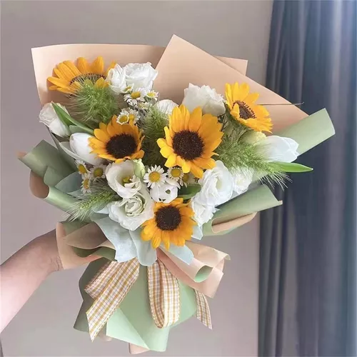 20 Hojas De Papel Coreano Para Ramos Bouquet Floral 02