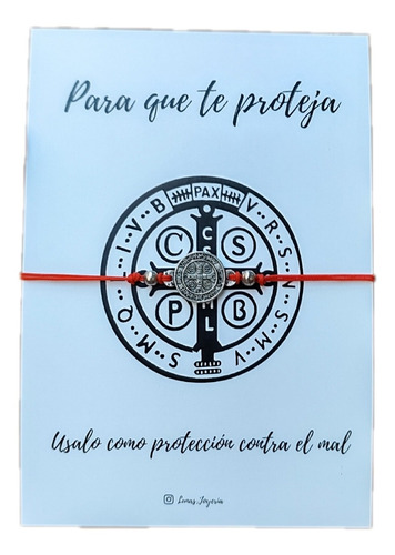 Pulsera San Benito Para Regalar, Protección Contra El Mal 