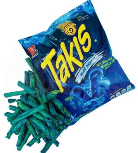 Takis Azules Blue Heat New (5 Bolsas De 65 Gr. C/u) Barcel.