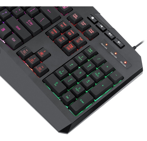 Imagen 6 de 6 de Teclado gamer Redragon Harpe Pro K503A RGB QWERTY español color negro con luz RGB