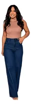 Comprar Calça Jeans Feminina Wide Leg Moda Social Casual Despojada