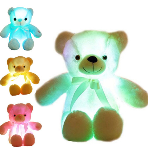 Nihay Muñeco Osito Infantil De 30 Cm Con Luz Led