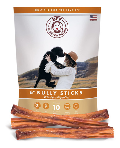 Bff Bully Sticks 6 Pulgadas (10 Unidades)  Golosinas Par.