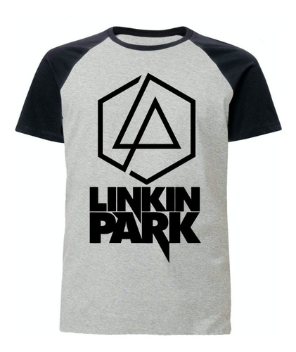 Remera Ranglan Gris - Linkin Park - Logo Chester - Rock