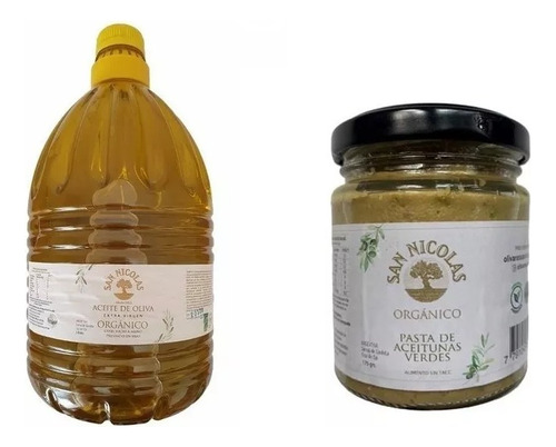 Aceite De Oliva Extra Virgen Orgánico San Nicolás 5l+regalo