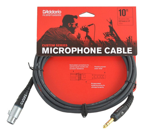 Cabo Microfone Planet Waves Daddario Pwgm10 3,05m Xlr X P10