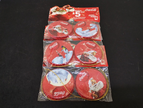 Colección Colguijes Fichas Coca Cola Navidad 6pz Sellado (Usado)
