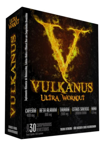 Pré Treino Vulkanus Ultra Workout 30 Comprimidos Idn Labs
