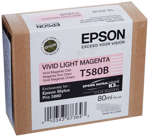 Cartucho Plotter Epson Vivid Light Magenta T580b Pro3880 Sgi