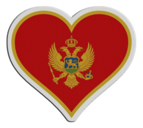 Parche Bandera Corazon Montenegro