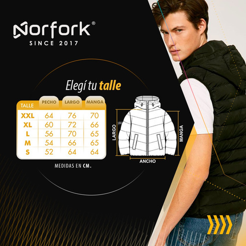 Imagen 4 de 4 de Chalecos Hombre Chaleco Puffer Norfork Importado Premium
