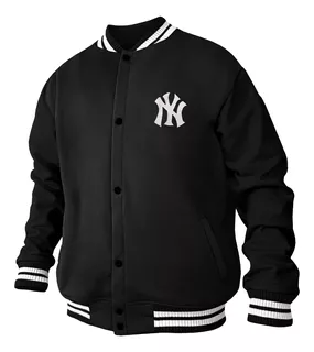 Jaqueta New York Ny Moletom College Bordado Blusa Yankees